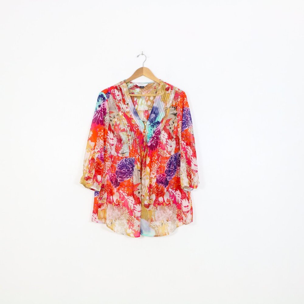 *Northern Reflections Light Floral Print Blouse